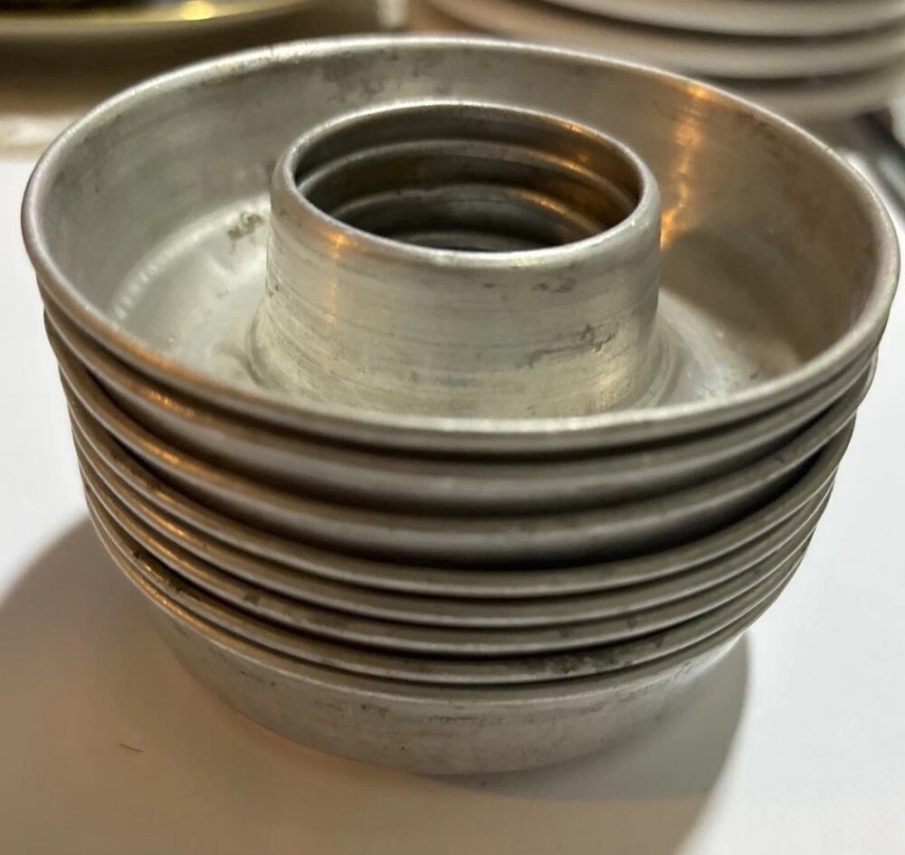 Vintage 8-Piece Set MIRRO - Small Aluminum Cake Pans Ring Molds